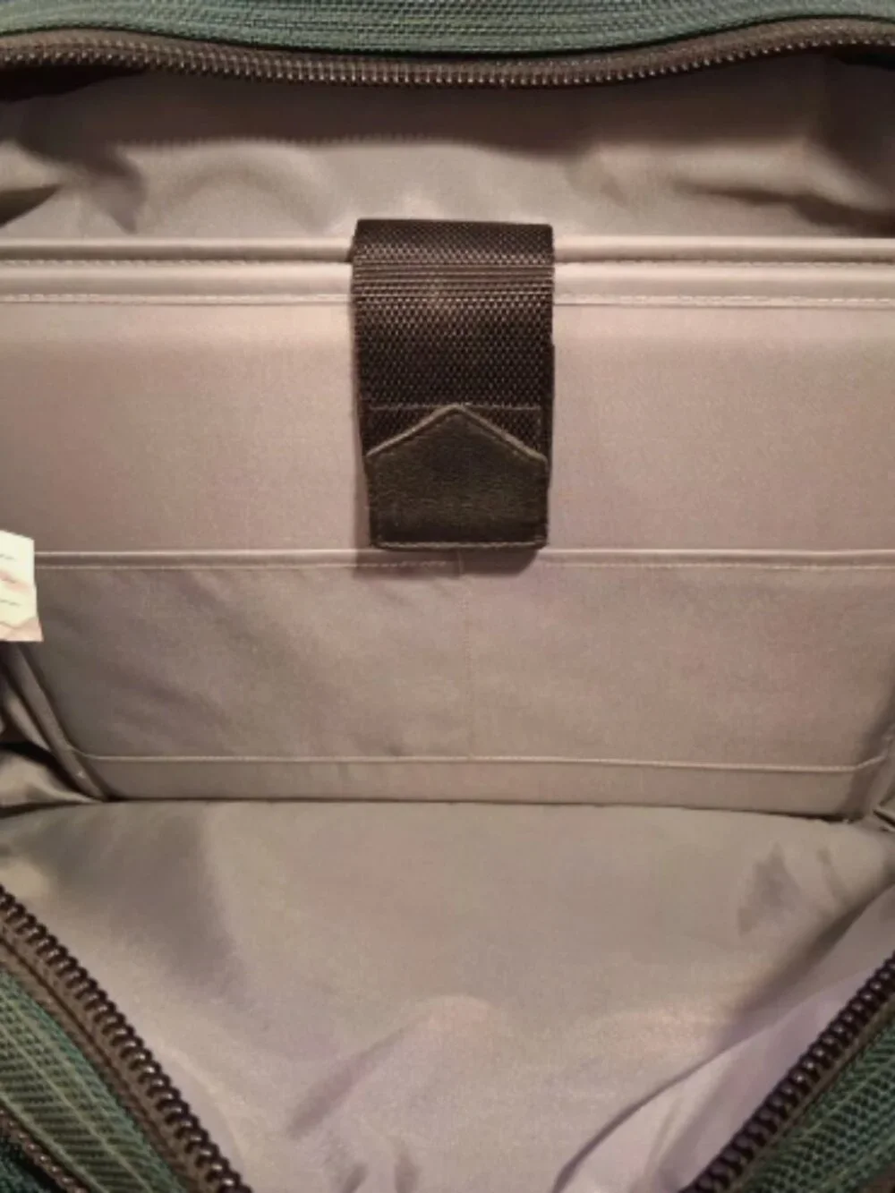 Vintage L.L. Bean Green Laptop Bag Briefcase Messenger Canvas Leather Strap